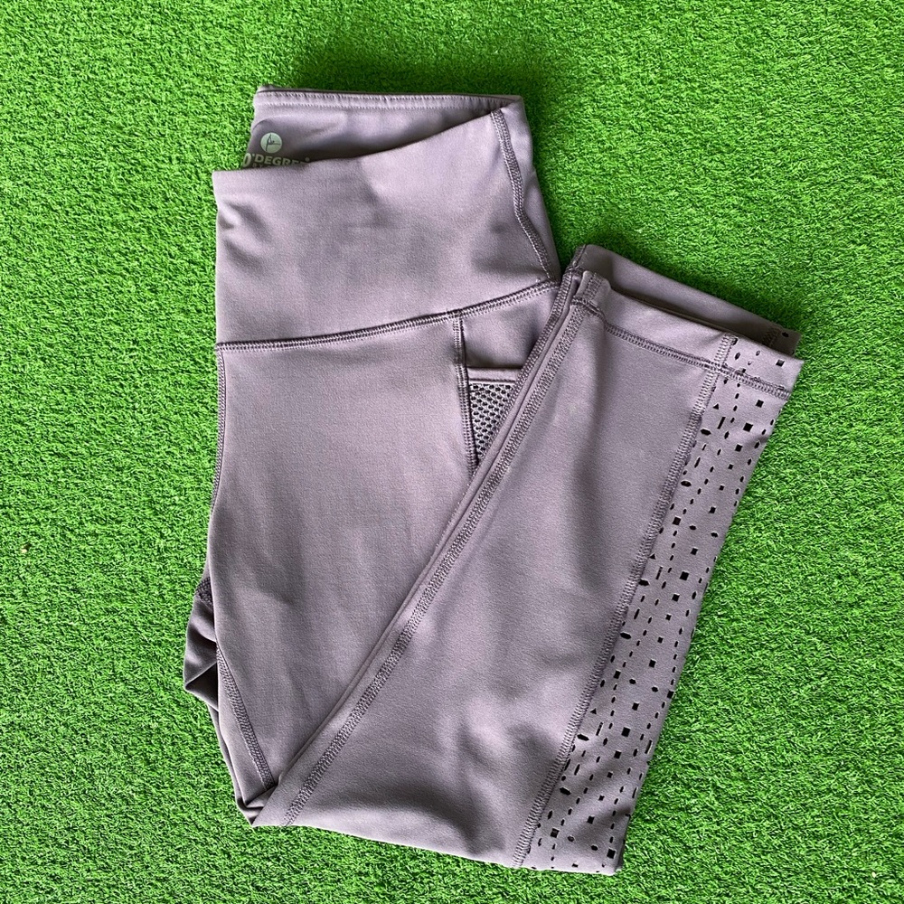 90 Degrees Purple Lasercut Pocket Leggings